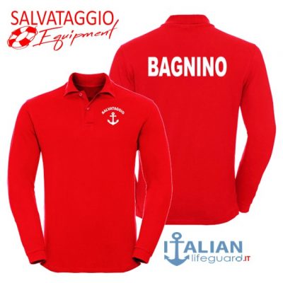italian-lifeguard-polo-uomo-m.lunga-rossa-bagnino-ancora