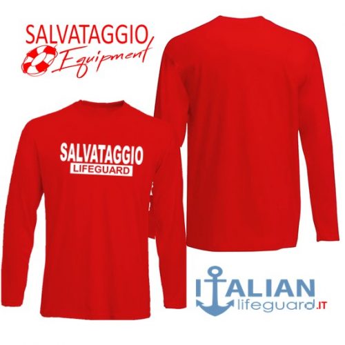 italian-lifeguard-t-shirt-m.lunga-rossa-uomo-salvataggio-lifeguard-f