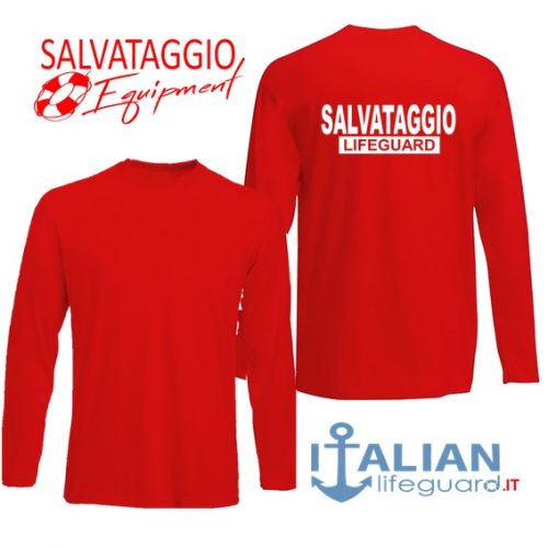 italian-lifeguard-t-shirt-m.lunga-rossa-uomo-salvataggio-lifeguard-r